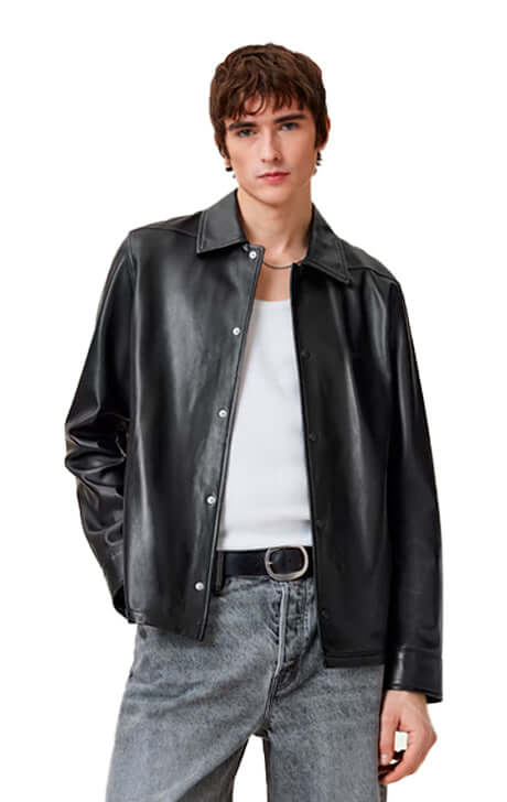 Minimalist Leather Jacket