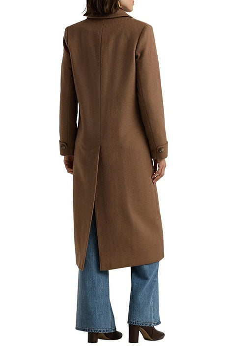 Classic Camel Long Wool Overcoat