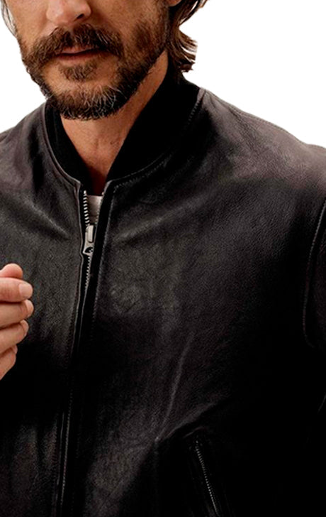 Bruiser Leather Bomber Jacket