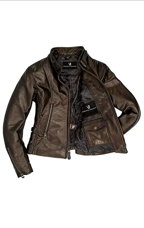 Café Racer Motocross Leather Jacket