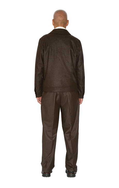 Brown Flannel Button
