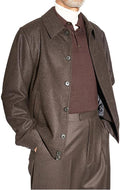 Brown Flannel Button
